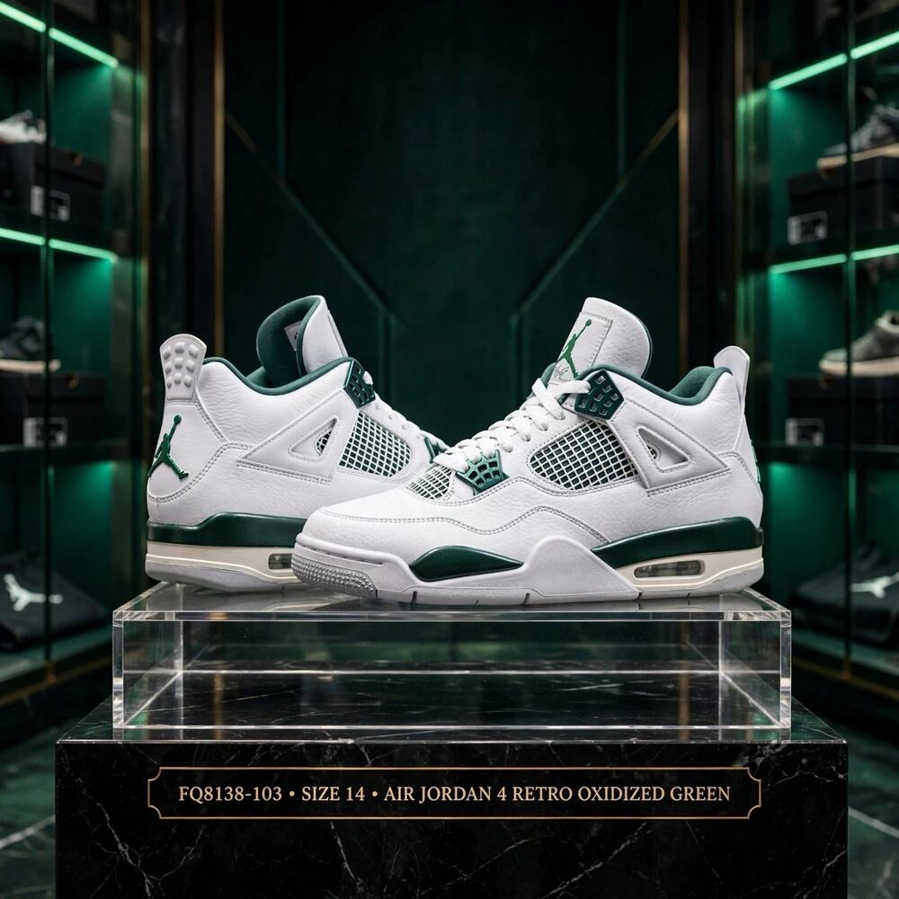 Size 14 - Jordan 4 Retro Oxidized Green FQ8138-103 2023 OG